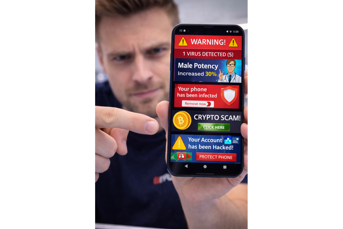 Telefon plný reklam, zpomalený systém nebo podezřelé chování?