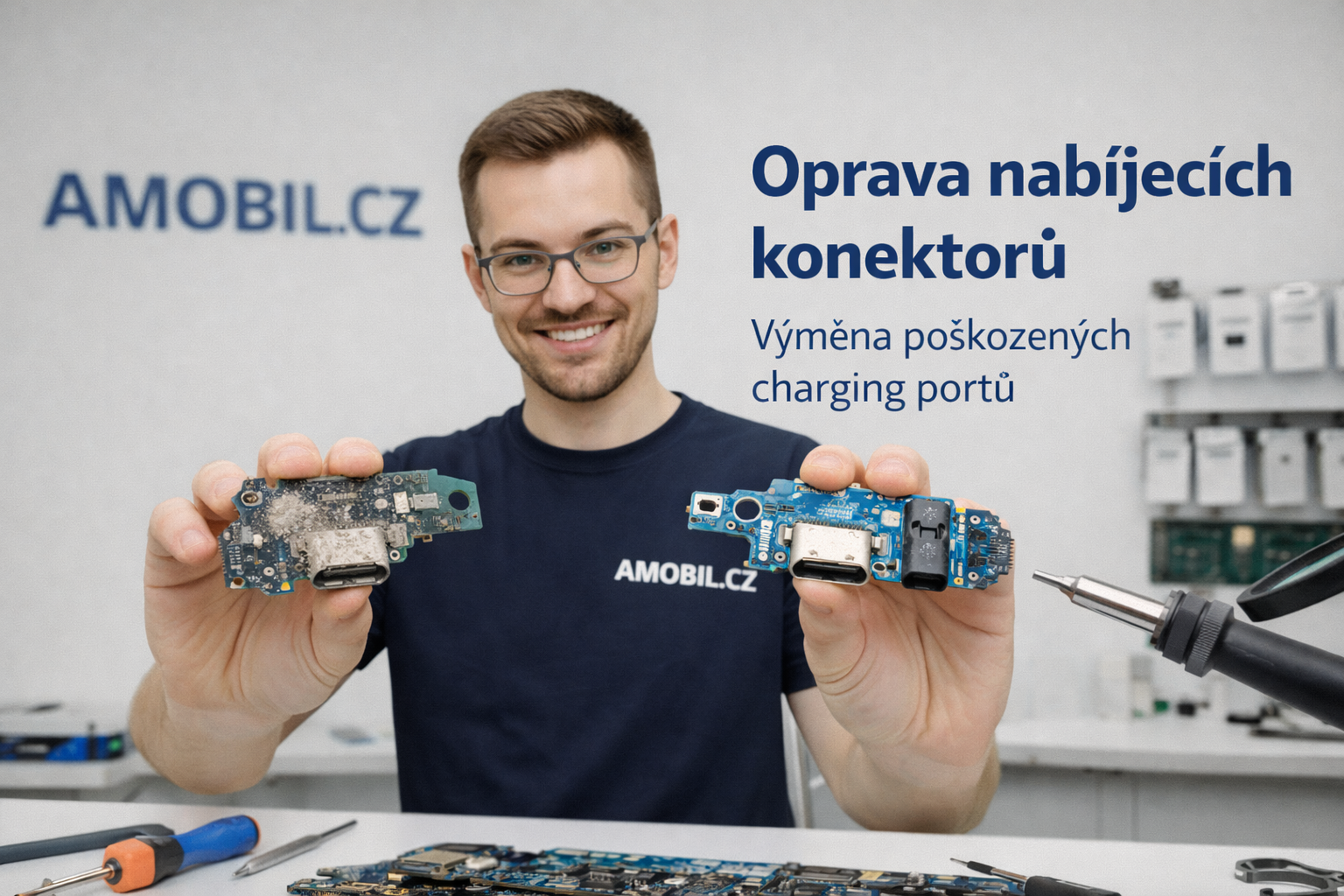 Opravy nabíjení a konektorů